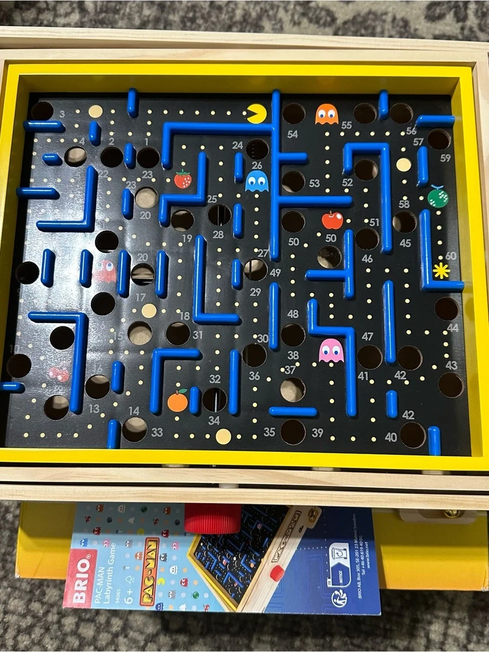 BRIO Labyrinth Game with Pac-Man 34065 for ages 6 and up Toy Wooden Maze Game